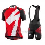 2016 Abbigliamento Ciclismo Specialized Rosso e Nero Manica Corta e Salopette