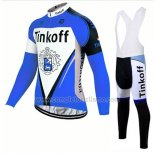 2017 Abbigliamento Ciclismo Tinkoff Blu Manica Lunga e Salopette