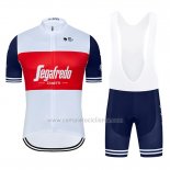 2020 Abbigliamento Ciclismo Segafredo Zanetti Bianco Rosso Manica Corta e Salopette