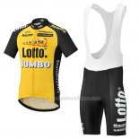 2017 Abbigliamento Ciclismo Lotto NL Jumbo Jumbo Giallo Manica Corta e Salopette
