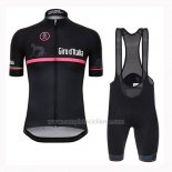 2019 Abbigliamento Ciclismo Giro d'Italia Nero Manica Corta e Salopette