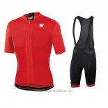 2020 Abbigliamento Ciclismo Sportful Rosso Manica Corta e Salopette