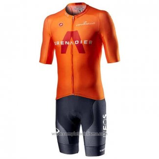 2021 Abbigliamento Ciclismo Ineos Grenadiers Arancione Manica Corta e Salopette