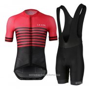 2021 Abbigliamento Ciclismo Le Col Nero Rosso Manica Corta e Salopette