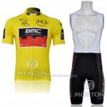 2011 Abbigliamento Ciclismo BMC Lider Giallo Manica Corta e Salopette