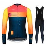 2020 Abbigliamento Ciclismo NDLSS Blu Giallo Manica Lunga e Salopette