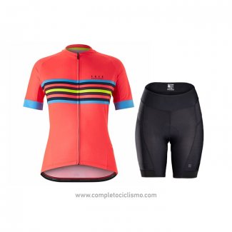 2021 Abbigliamento Ciclismo Donne Bontrage Arancione Manica Corta e Salopette QXF21-0029