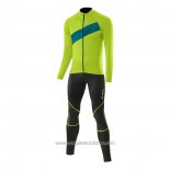 2021 Abbigliamento Ciclismo Loffler Verde Manica Lunga e Salopette QXF21-0046