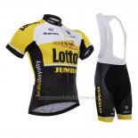 2015 Abbigliamento Ciclismo Lotto NL Jumbo Giallo Manica Corta e Salopette