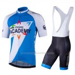 2018 Abbigliamento Ciclismo Israel Cycling Academy Bianco e Blu Manica Corta e Salopette