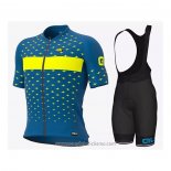2021 Abbigliamento Ciclismo ALE Blu Giallo Manica Corta e Salopette