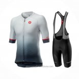 2021 Abbigliamento Ciclismo Castelli Nero Grigio Bianco Manica Corta e Salopette