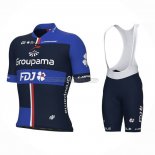 2023 Abbigliamento Ciclismo Groupama-FDJ Blu Manica Corta e Salopette