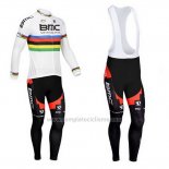 2013 Abbigliamento Ciclismo UCI Mondo Campione BMC Manica Lunga e Salopette