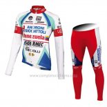 2014 Abbigliamento Ciclismo Androni Giocattoli Bianco Manica Lunga e Salopette