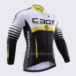 2015 Abbigliamento Ciclismo Fox Cyclingbox Nero e Bianco Manica Lunga e Salopette