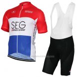 2017 Abbigliamento Ciclismo SEG Racing Academy Campione Paesi Bassi Manica Corta e Salopette