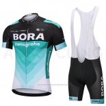 2018 Abbigliamento Ciclismo Bora Verde e Nero Manica Corta e Salopette