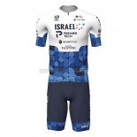 2022 Abbigliamento Ciclismo Israel Cycling Academy Blu Bianco Manica Corta e Salopette(1)