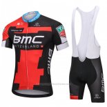 2018 Abbigliamento Ciclismo BMC Rosso e Nero Manica Corta e Salopette