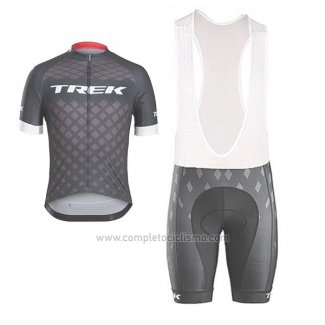 2017 Abbigliamento Ciclismo Trek Nero Manica Corta e Salopette(1)