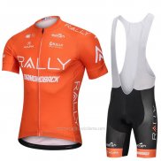 2018 Abbigliamento Ciclismo Rally Arancione Manica Corta e Salopette