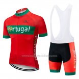 2019 Abbigliamento Ciclismo Portugal Verde Rosso Manica Corta e Salopette