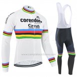 2019 Abbigliamento Ciclismo UCI Mondo Campione Corendon Circus Manica Lunga e Salopette