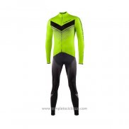 2021 Abbigliamento Ciclismo Nalini Verde Manica Lunga e Salopette QXF21-0053