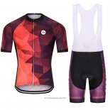 2021 Abbigliamento Ciclismo Steep Arancione Viola Manica Corta e Salopette