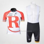 2011 Abbigliamento Ciclismo Radioshack Bianco e Rosso Manica Corta e Salopette