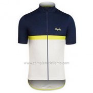 2016 Abbigliamento Ciclismo Rapha Blu e Bianco Manica Corta e Salopette