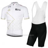 2017 Abbigliamento Ciclismo Abu Dhabi Tour Bianco Manica Corta e Salopette