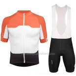 2018 Abbigliamento Ciclismo POC Arancione Bianco Nero Manica Corta e Salopette