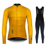 2020 Abbigliamento Ciclismo NDLSS Giallo Manica Lunga e Salopette
