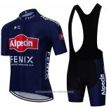 2021 Abbigliamento Ciclismo Alpecin Fenix Scuro Blu Manica Corta e Salopette