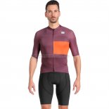 2023 Abbigliamento Ciclismo Sportful Arancione Viola Manica Corta e Salopette