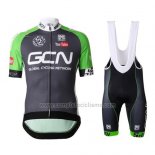 2016 Abbigliamento Ciclismo GCN Grigio e Verde Manica Corta e Salopette