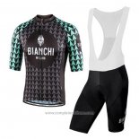2020 Abbigliamento Ciclismo Bianchi Nero Verde Manica Corta e Salopette