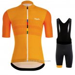 2020 Abbigliamento Ciclismo Rapha Arancione Manica Corta e Salopette