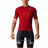 2021 Abbigliamento Ciclismo Giro d'Italia Rosso Manica Corta e Salopette