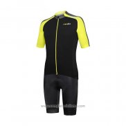 2021 Abbigliamento Ciclismo RH+ Grigio Giallo Manica Corta e Salopette QXF21-0078