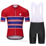 2021 Abbigliamento Ciclismo Steep Rosso Blu Manica Corta e Salopette(3)