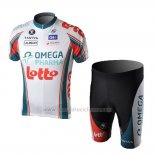 2010 Abbigliamento Ciclismo Omega Pharma Lotto Campione Italia Manica Corta e Salopette