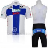 2011 Abbigliamento Ciclismo Omega Pharma Lotto Campione Finlandia Manica Corta e Salopette