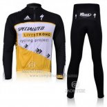 2011 Abbigliamento Ciclismo Specialized Giallo e Nero Manica Lunga e Salopette