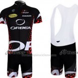 2013 Abbigliamento Ciclismo Orbea Nero e Rosso Manica Corta e Salopette