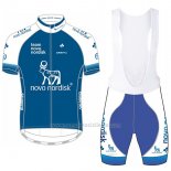 2017 Abbigliamento Ciclismo Novo Nordisk Blu Manica Corta e Salopette