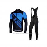 2020 Abbigliamento Ciclismo Nalini Nero Blu Manica Lunga e Salopette