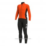 2021 Abbigliamento Ciclismo ALE Arancione Manica Lunga e Salopette QXF21-0040